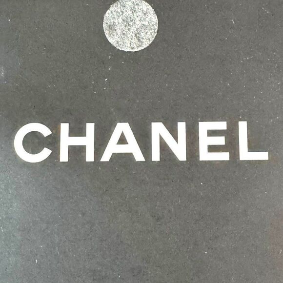 Chanel Bag Authentic Black Paper Shopping Bag 9” X 7.5” Authentic For Scarf Gift - Picture 2 of 5
